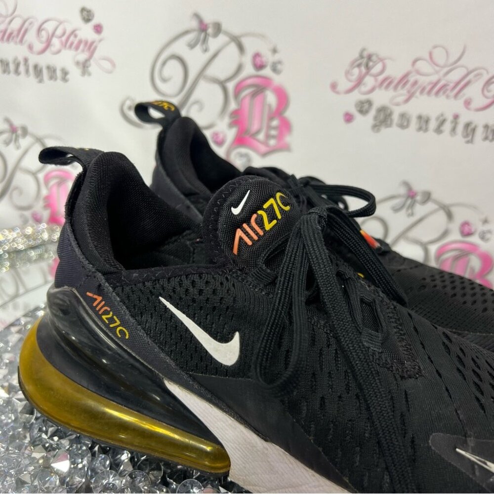 NIKE AIR MAX 270 ESS "COSMIC CLAY" (GS) (DQ0968 001) TRAINERS black orange 🍊 - Picture 8 of 12